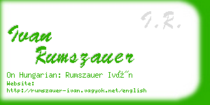 ivan rumszauer business card